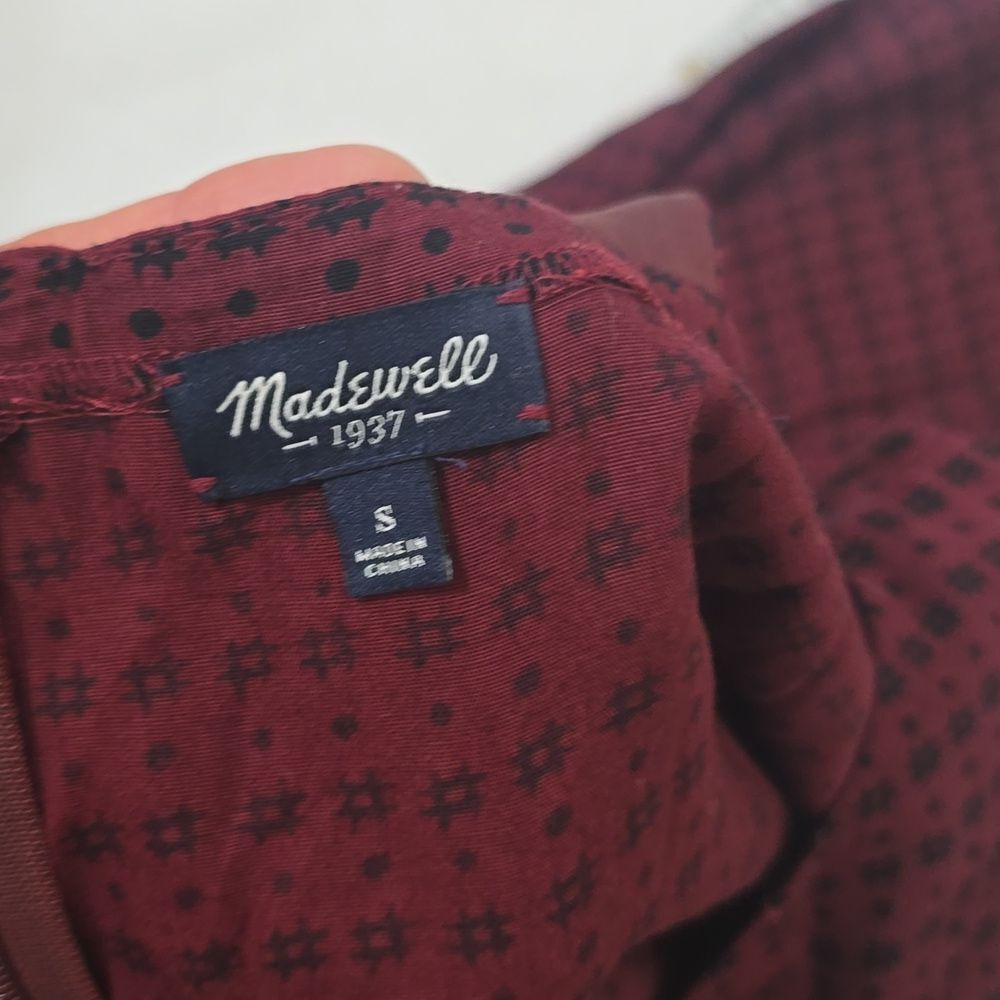 Madewell Tompkins Hashtag Jumpsuit Maroon/ burgundy S - Picture 7 of 10